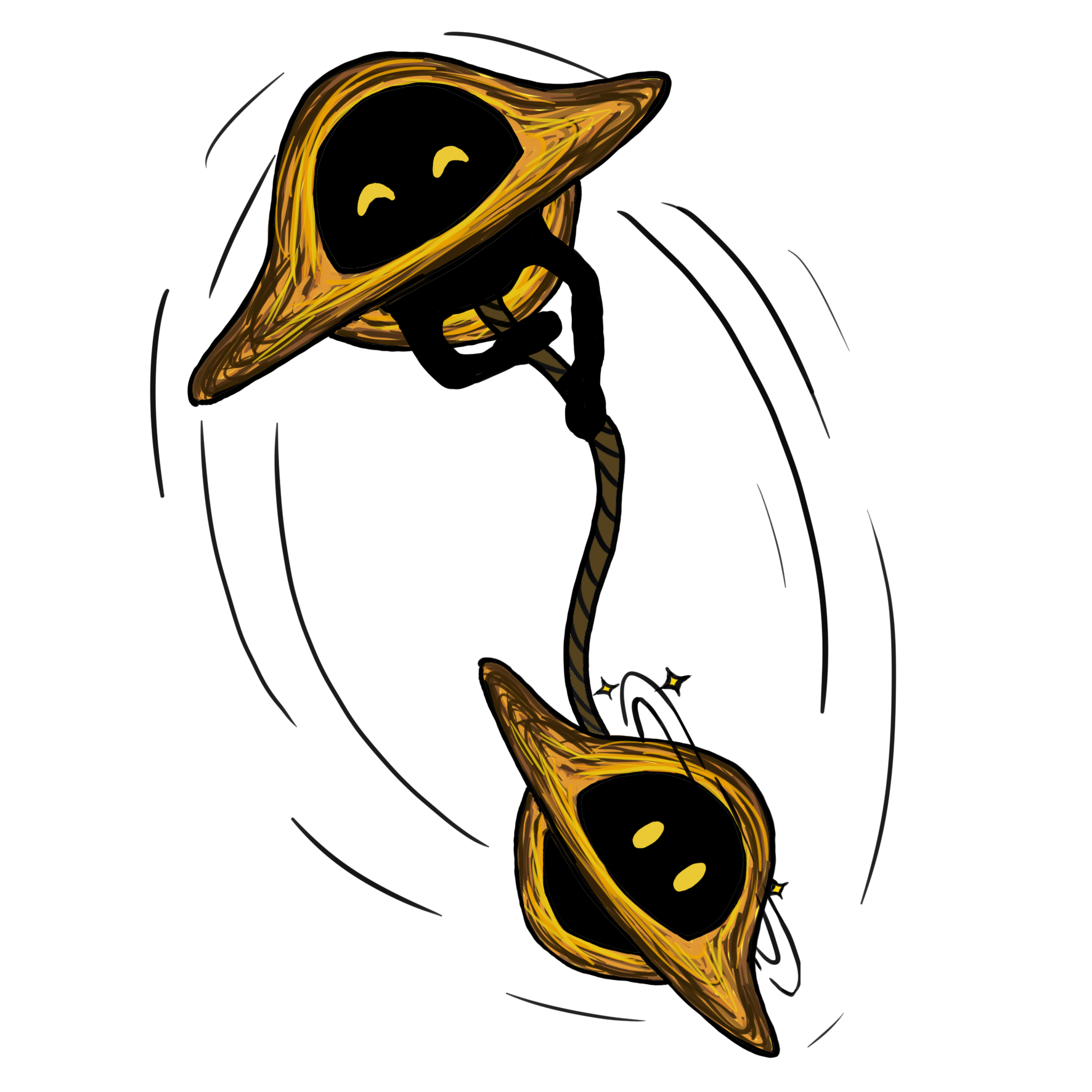 Binary black hole tug of war